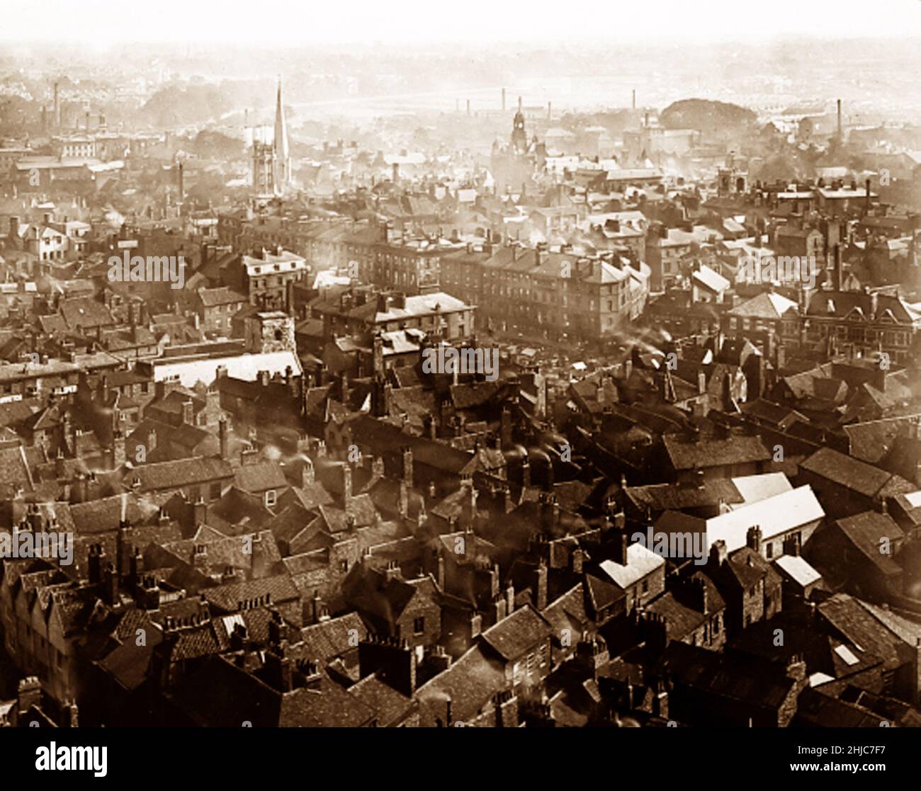 Panorama of York from the Minster, early 1900s Stock Photo