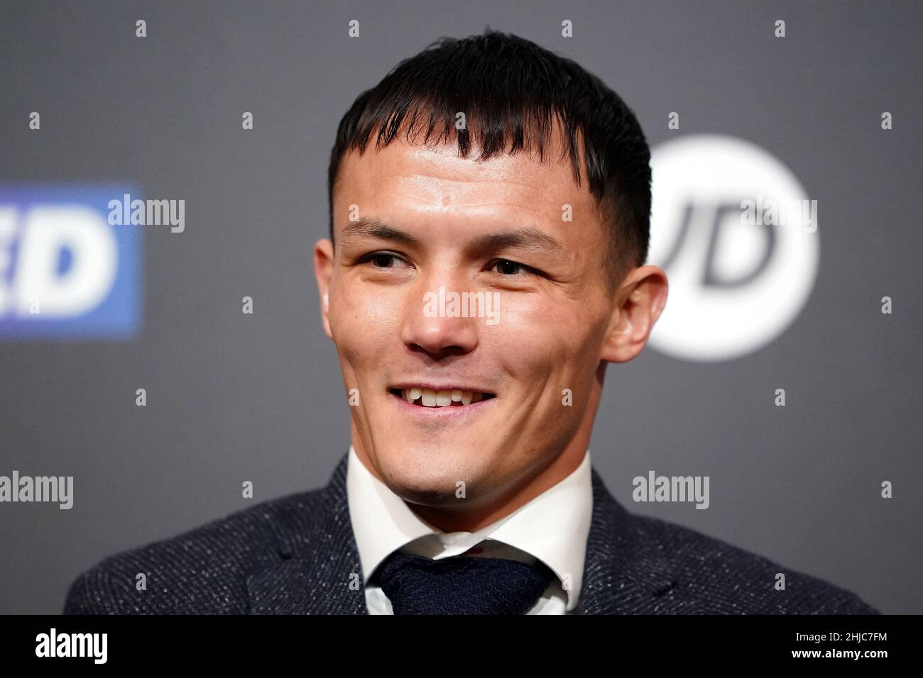 Boxer Josh Warrington during a press conference at The Banking Hall, Leeds. Picture date: Friday January 28, 2022. Stock Photo