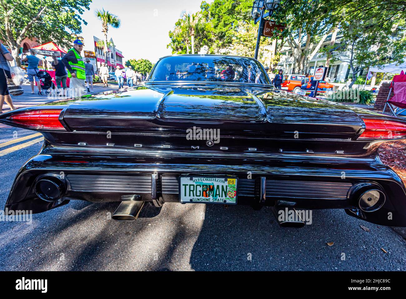 Fernandina Beach, FL - October 18, 2014: Wide angle low perspective ...
