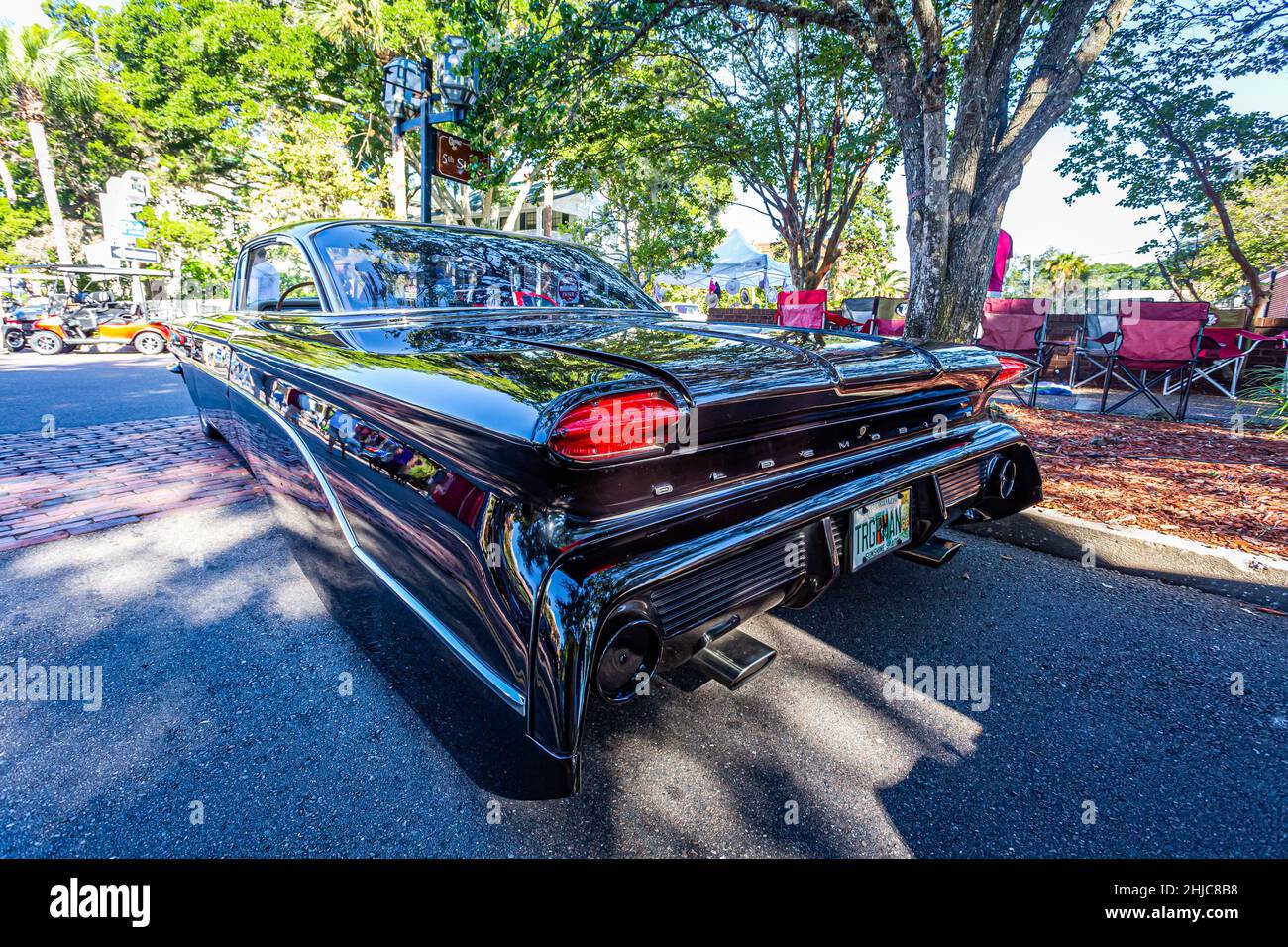 Fernandina Beach, FL - October 18, 2014: Wide angle low perspective ...