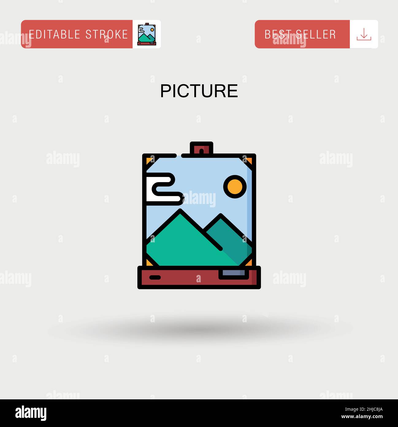 Picture Simple vector icon Stock Vector Image & Art - Alamy