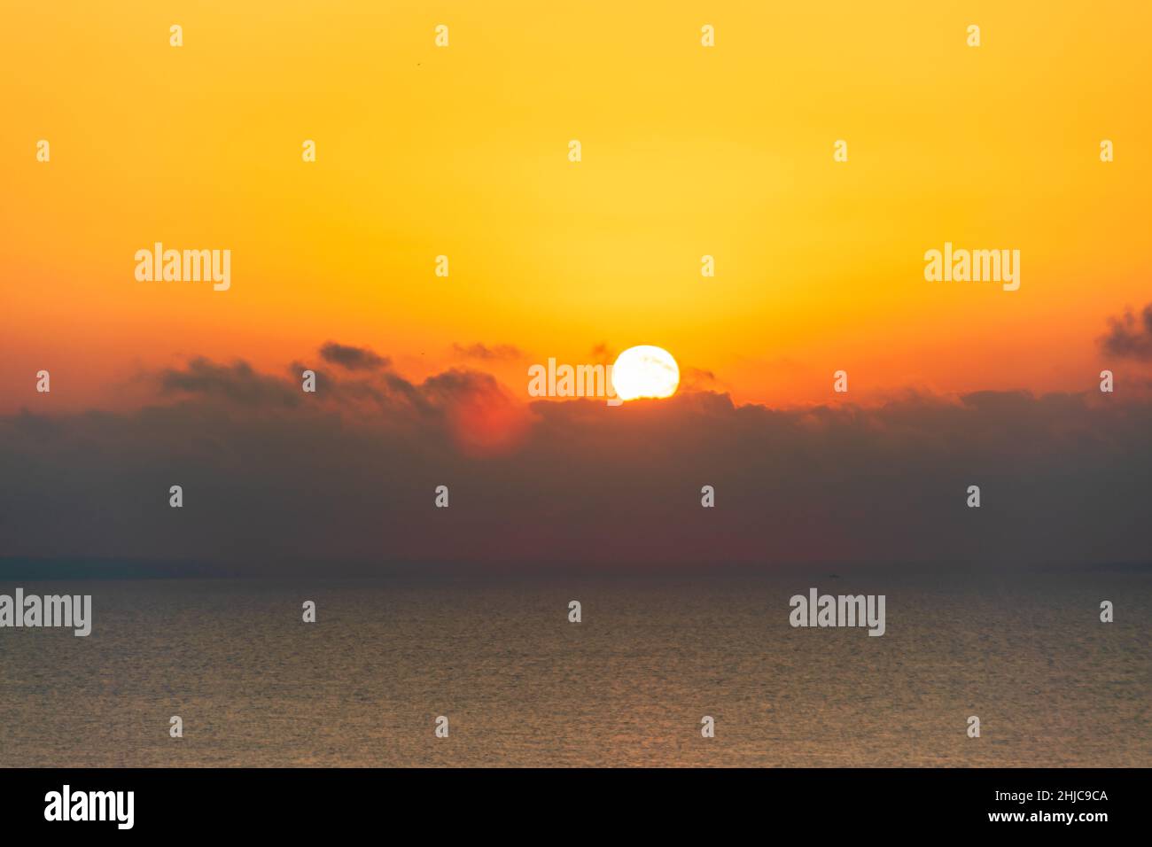 Sunrise at the Black Sea in Bulgaria Stock Photo