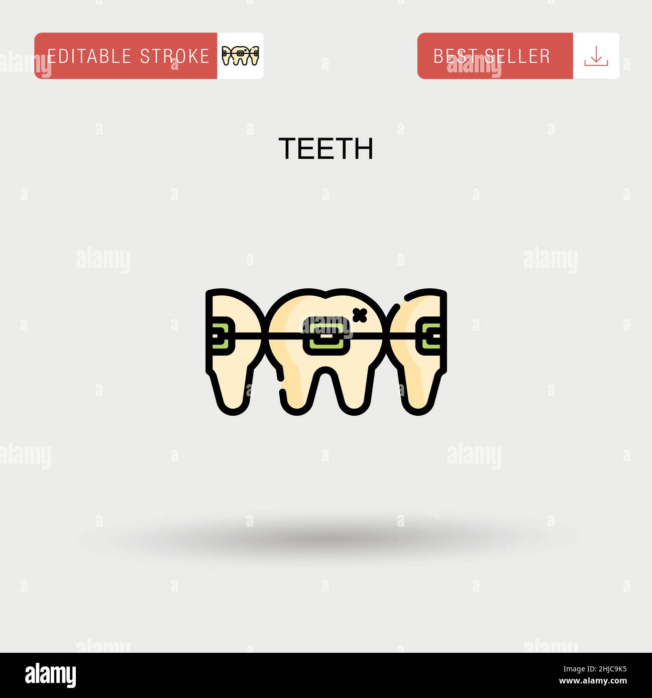 Teeth Simple vector icon Stock Vector Image & Art - Alamy