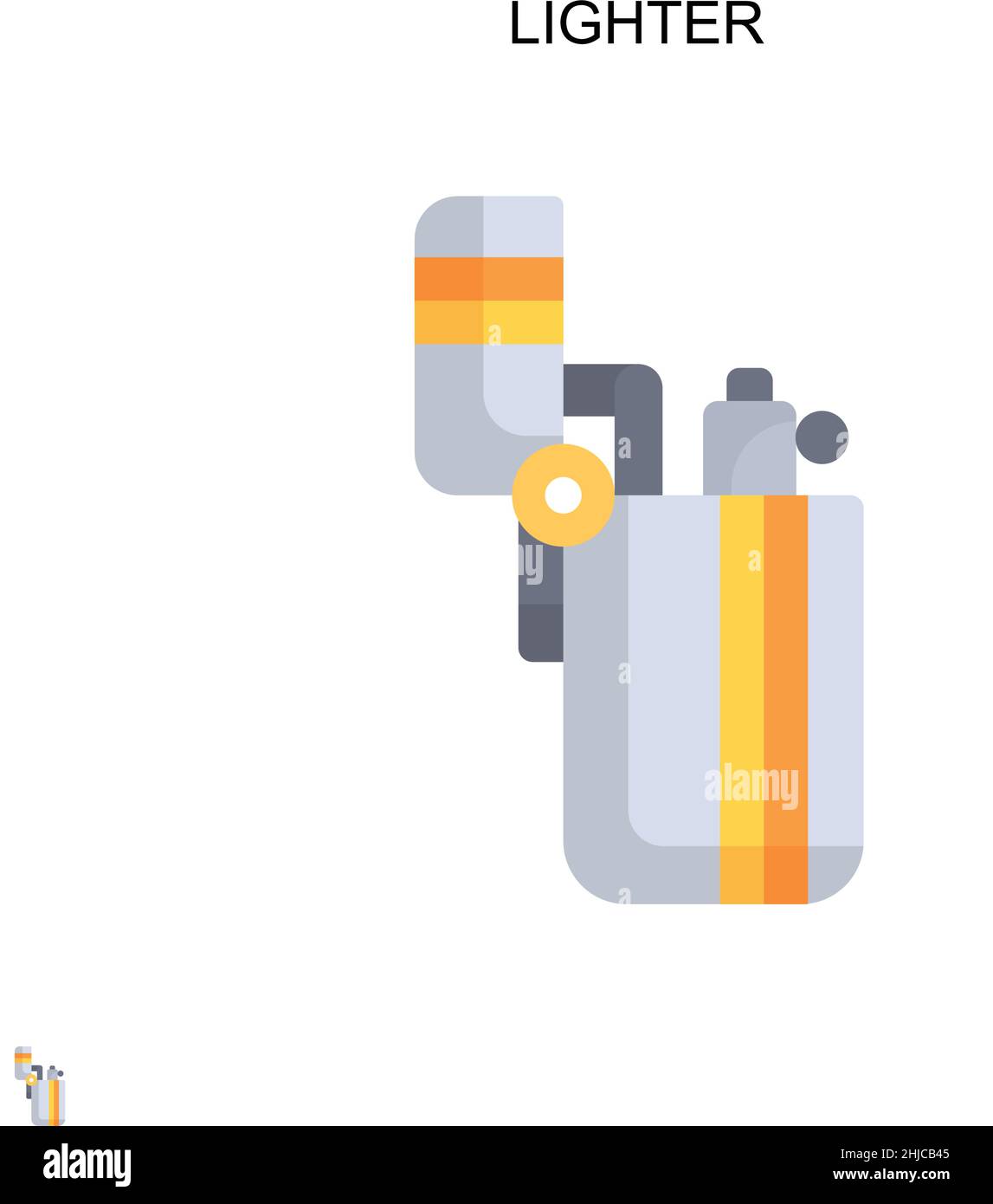Lighter Simple vector icon. Illustration symbol design template for web mobile UI element. Stock Vector