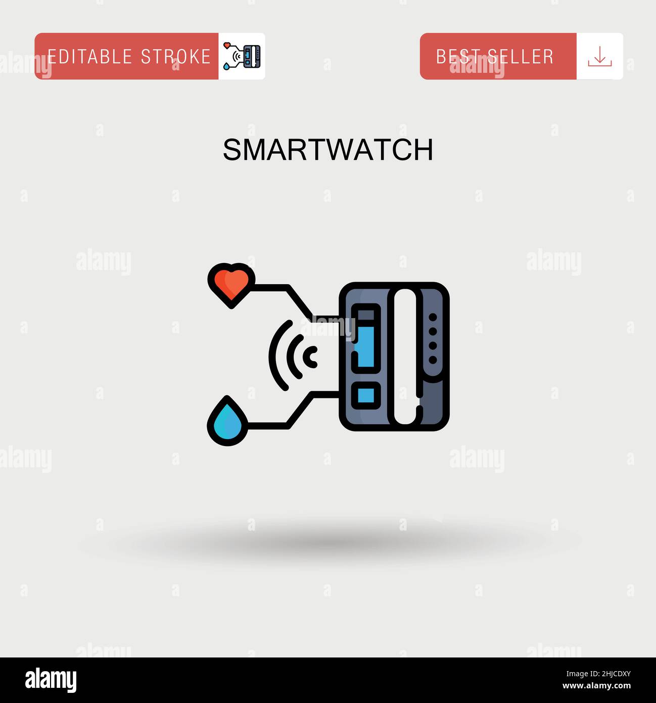 Smartwatch Simple vector icon. Stock Vector