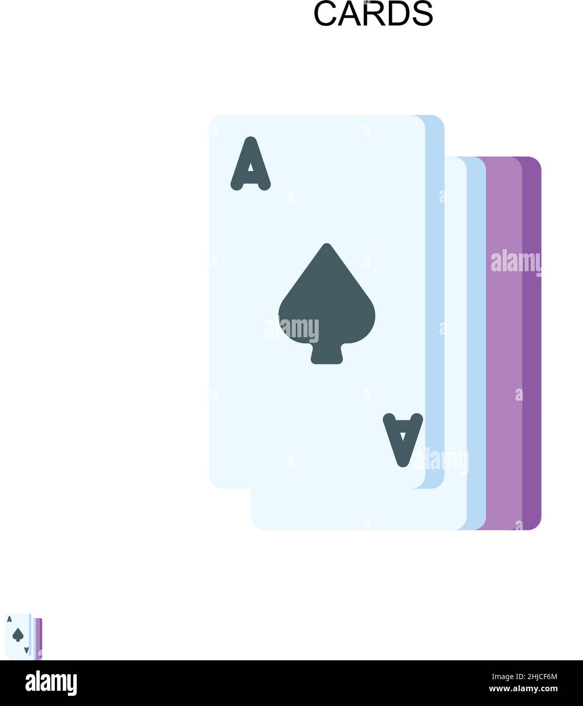 Cards Simple vector icon. Illustration symbol design template for web ...