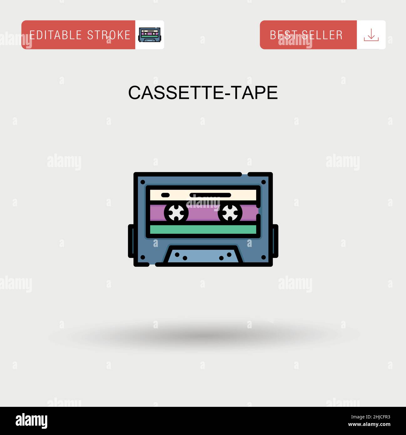 Old audio tape cassette Stock Vector Images - Alamy
