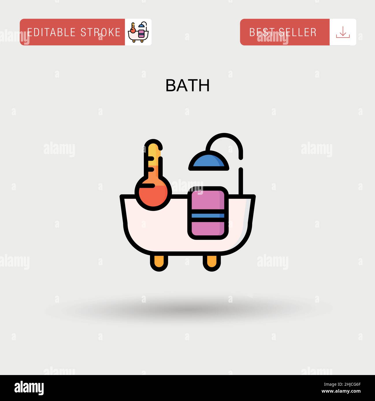 Bath Simple vector icon. Stock Vector