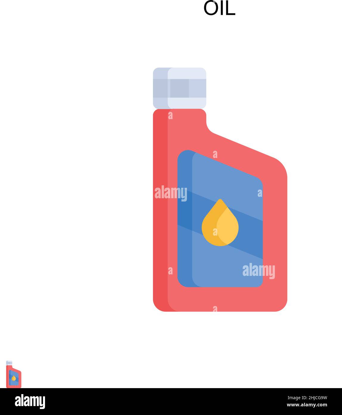 Oil Simple vector icon. Illustration symbol design template for web