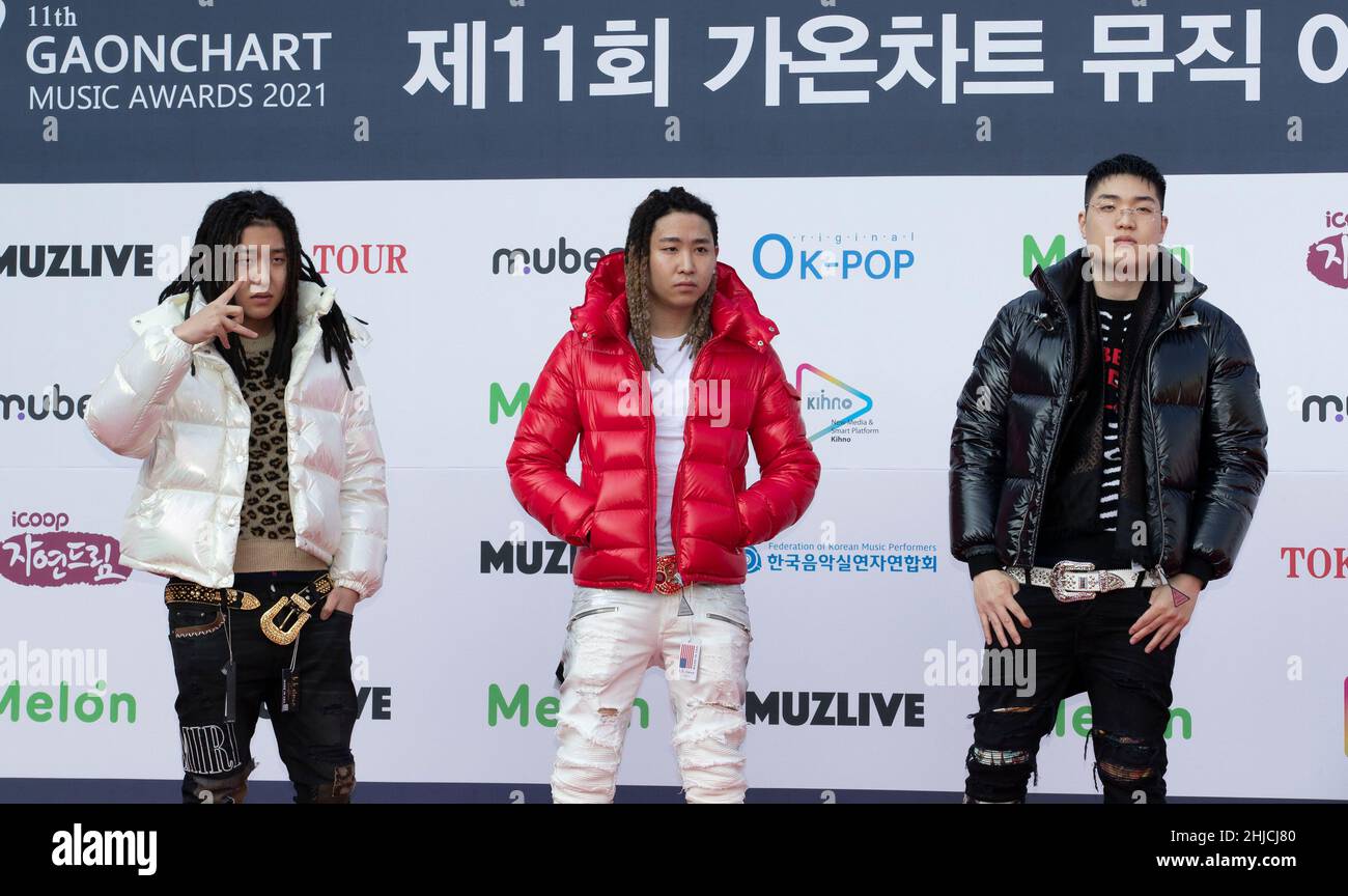 27 January 2022 - Seoul, South Korea : South Korean K-Pop Rapper group ...