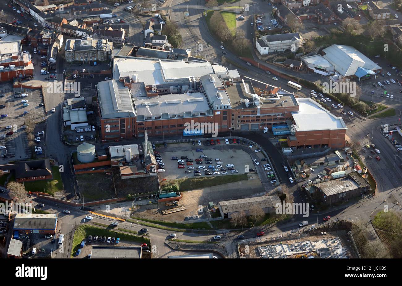 aerial view of the Haribo sweet factory in Pontefract, West Yorkshire Stock Photo