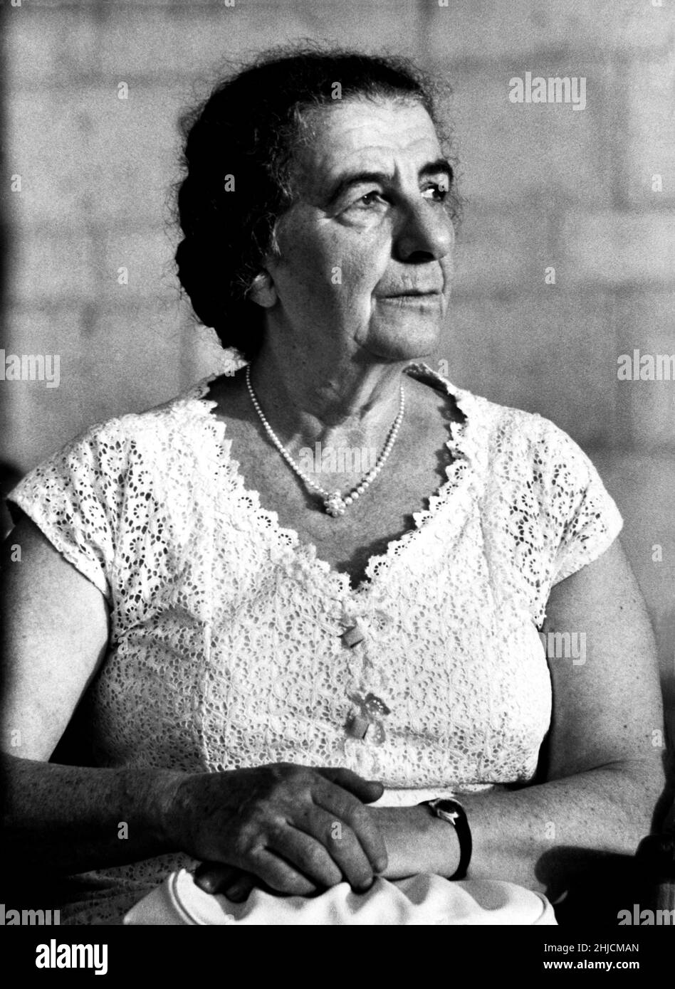 Mrs. Golda Meir, Israeli Minister of Foreign Affairs. Stock Photo
