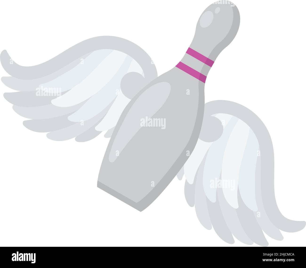 bowling pin with wings on white background Stock Vector Image & Art Alamy