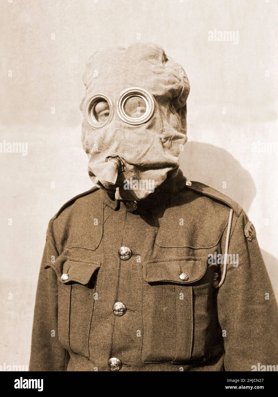 Gas mask from the First World War, 1918. Stock Photo