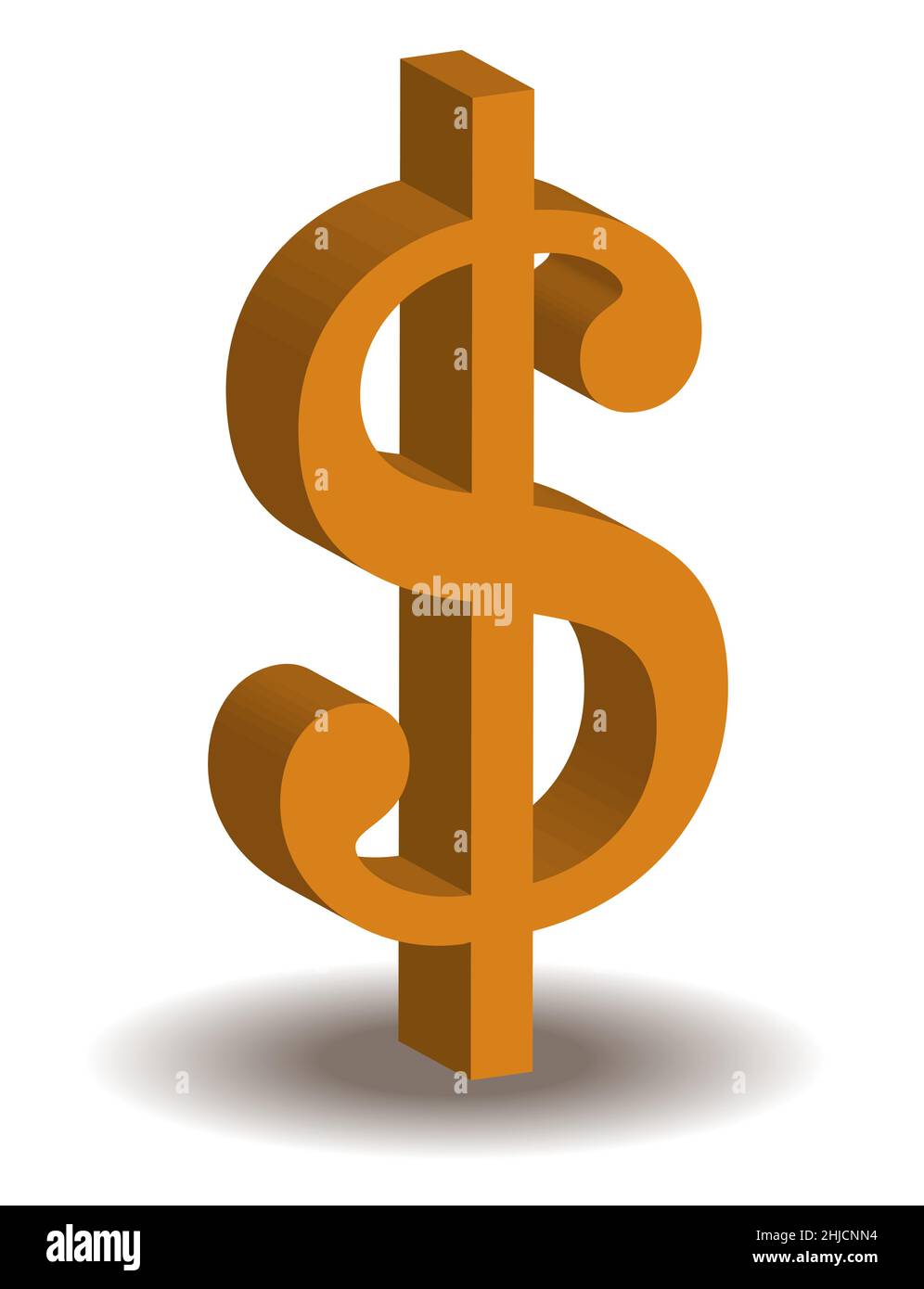 Finance and business symbol. Gold dollar sign. 3d vector illustration ...