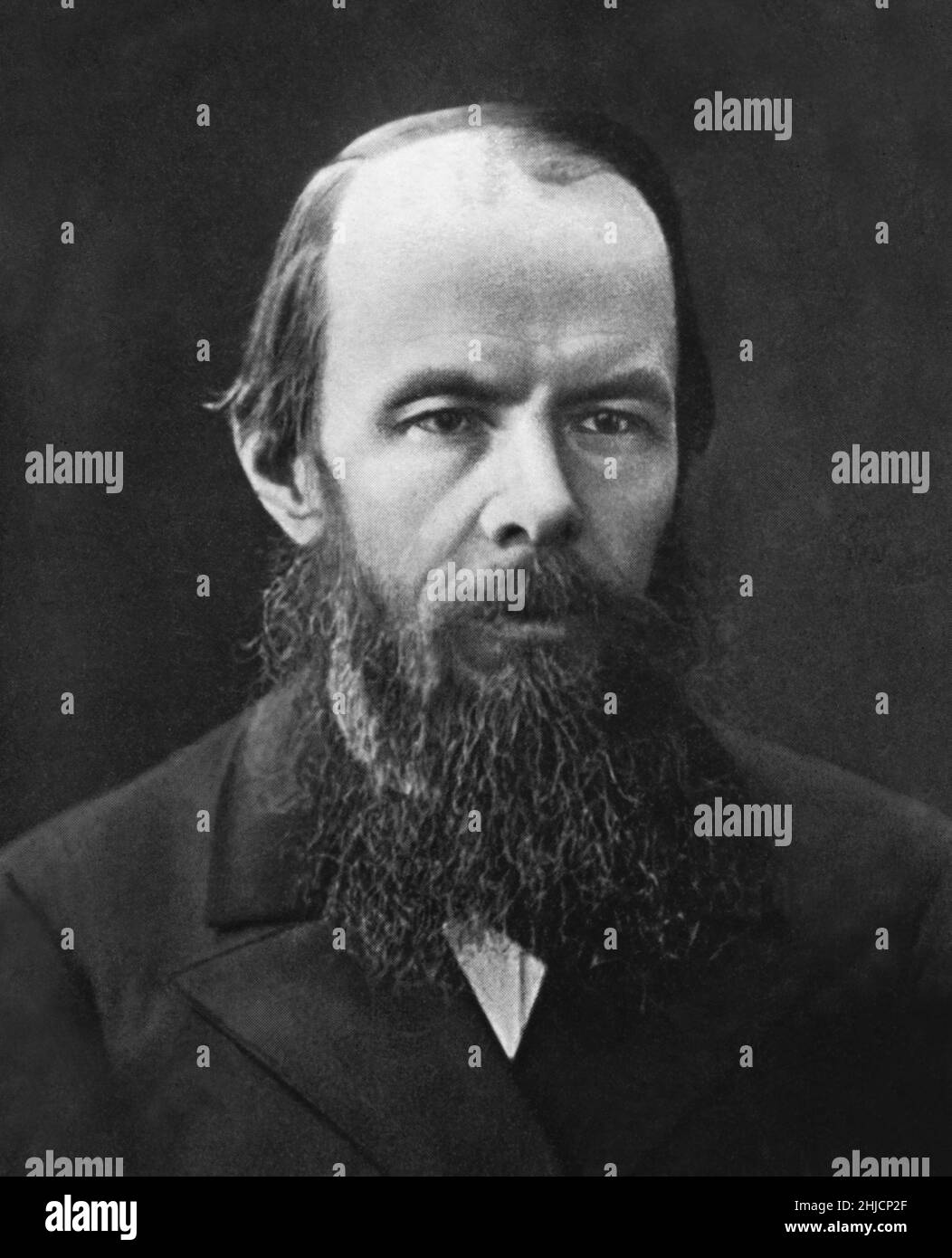 Fyodor Mikhailovich Dostoevsky (November 11, 1821 - February 9. 1881) was a Russian novelist, philosopher, short story writer, essayist, and journalist. Stock Photo