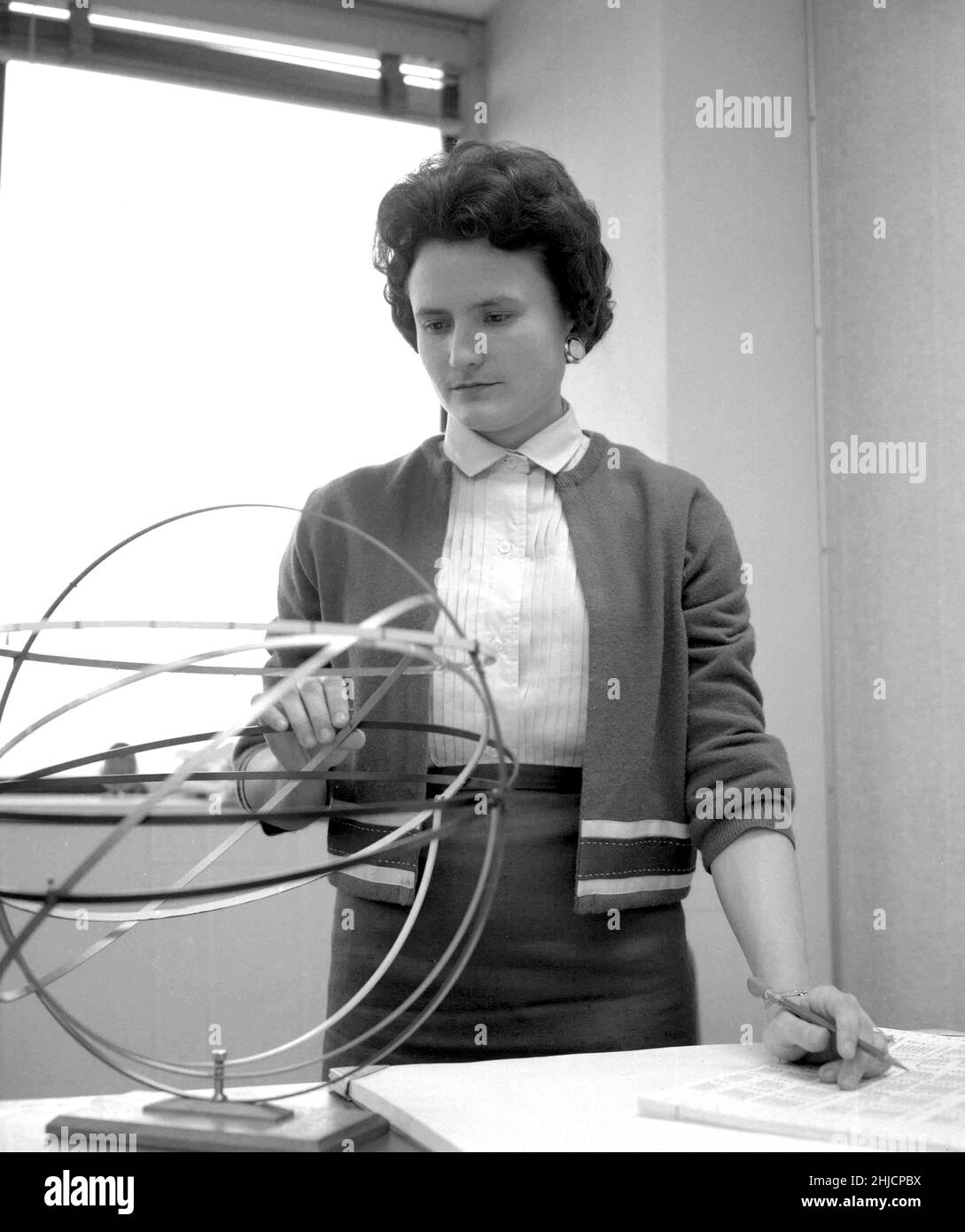 Aerospace engineer Ethel Heinecke Bauer  working on trajectories at NASA‚Äôs Marshall Space Flight Center in 1965. Over the course of her long, barrier-breaking career, Ethel Bauer made instrumental contributions to many NASA programs. She retired on January 31, 1993 after thirty-two years of federal service. Stock Photo