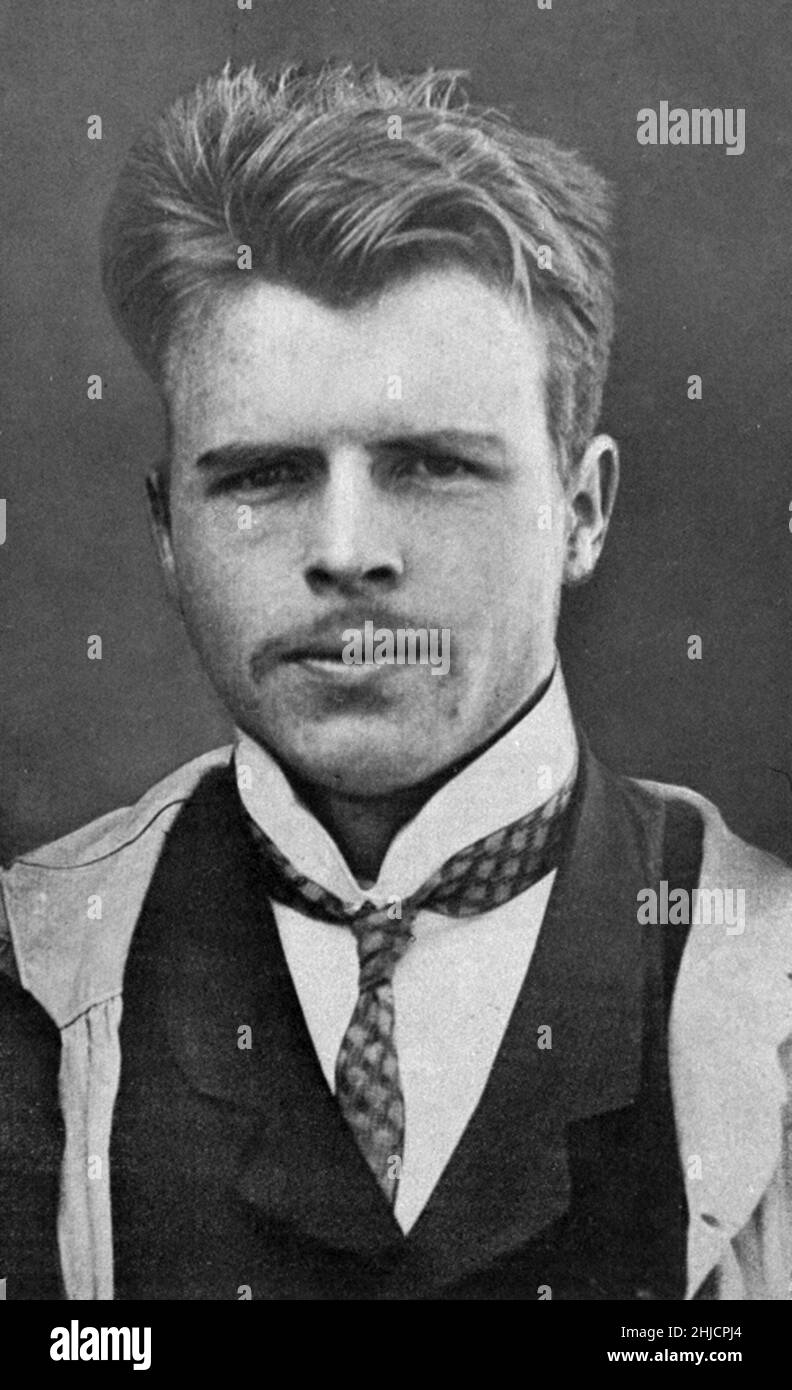 Hermann Rorschach (1884-1922) was a Swiss psychiatrist and psychoanalyst. His education in art helped to spur the development of a set of inkblots that were used experimentally to measure various unconscious parts of the subject's personality. His method has come to be referred to as the Rorschach test, iterations of which have continued to be used over the years to help identify personality, psychotic, and neurological disorders. Rorschach continued to refine the test until his premature death at age 37. Stock Photo