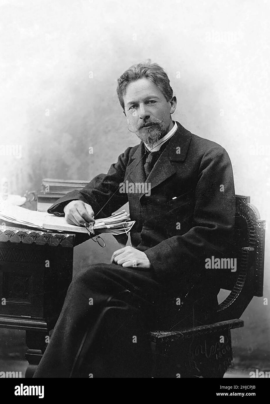 Anton Chekhov, Russian writer, 1889. Stock Photo