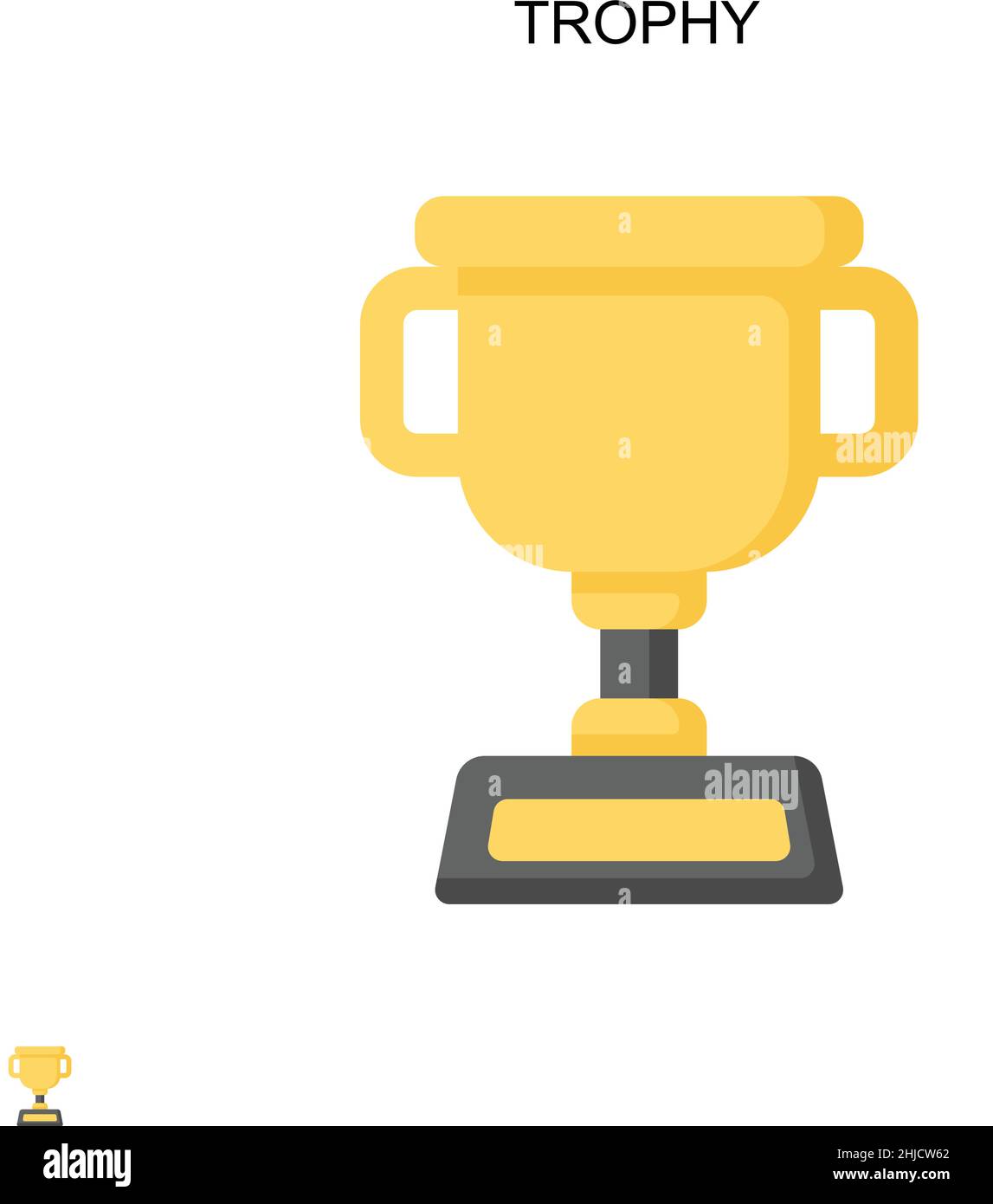 Trophy Simple vector icon. Illustration symbol design template for web ...