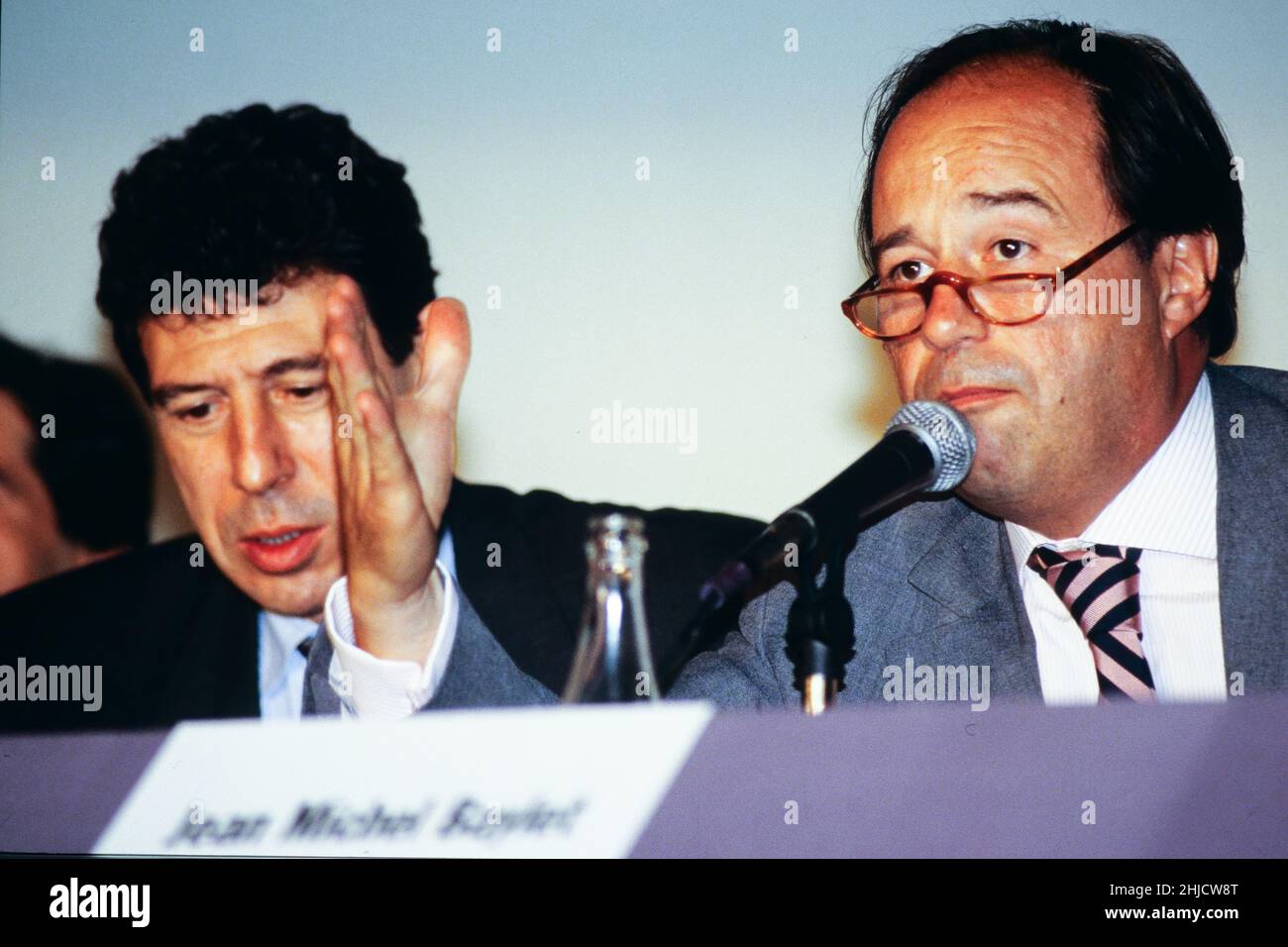 Archives 90ies Emile Zuccarelli and JeanMichel Baylet attend National