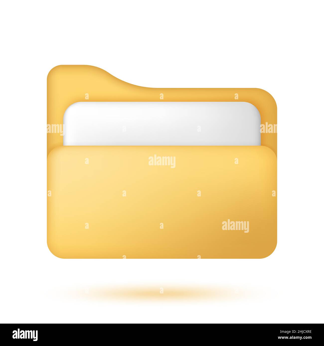 Yellow folder with document Stock Vector