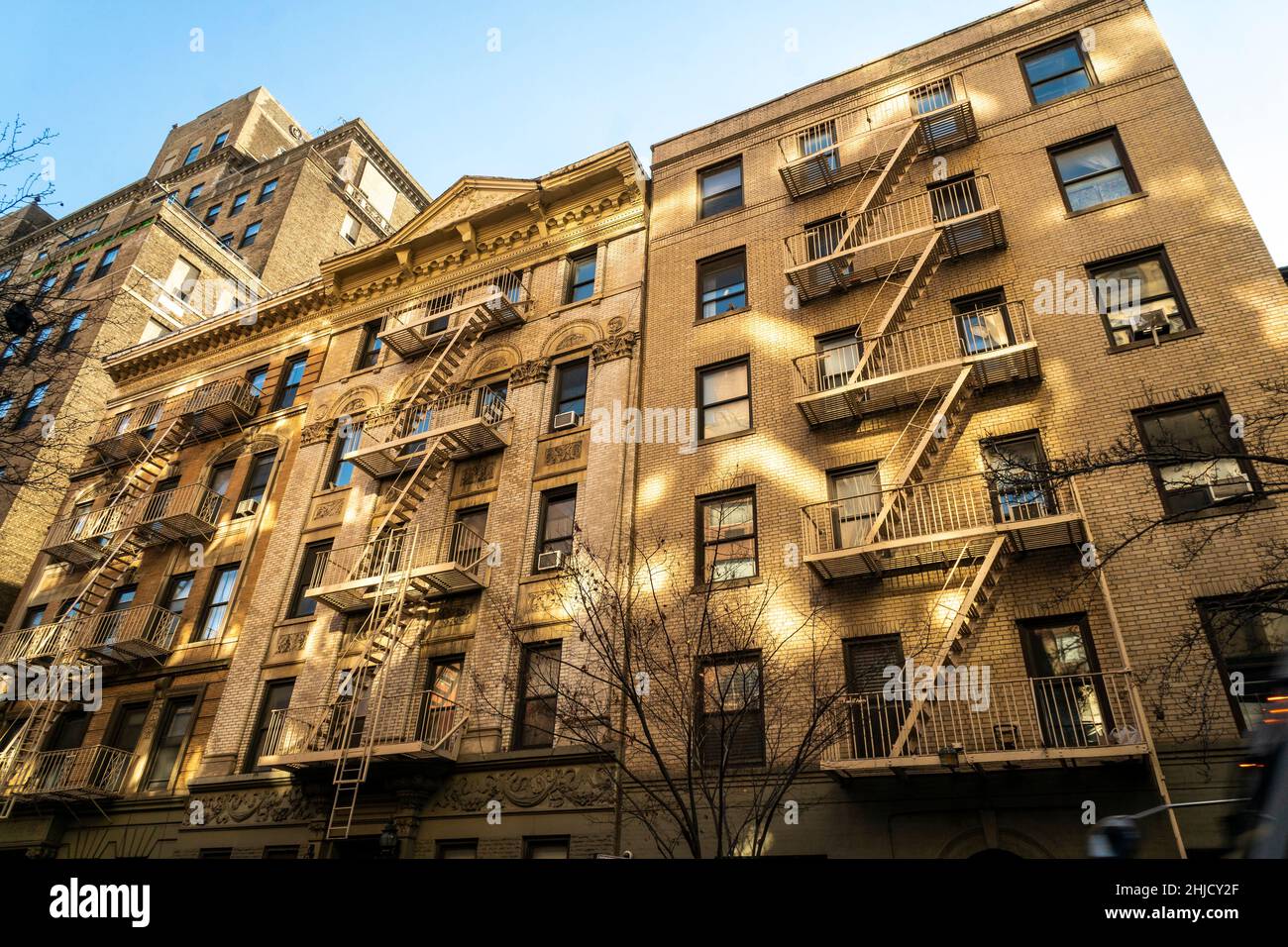 Apartment buildings in the Chelsea neighborhood of New York on Wednesday, January 26, 2022 (© Richard B. Levine) Stock Photo