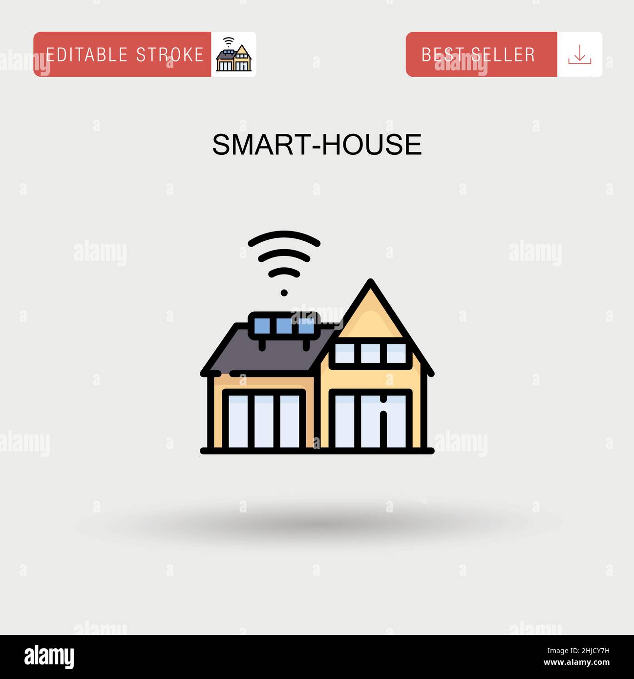 Smart-house Simple vector icon. Stock Vector