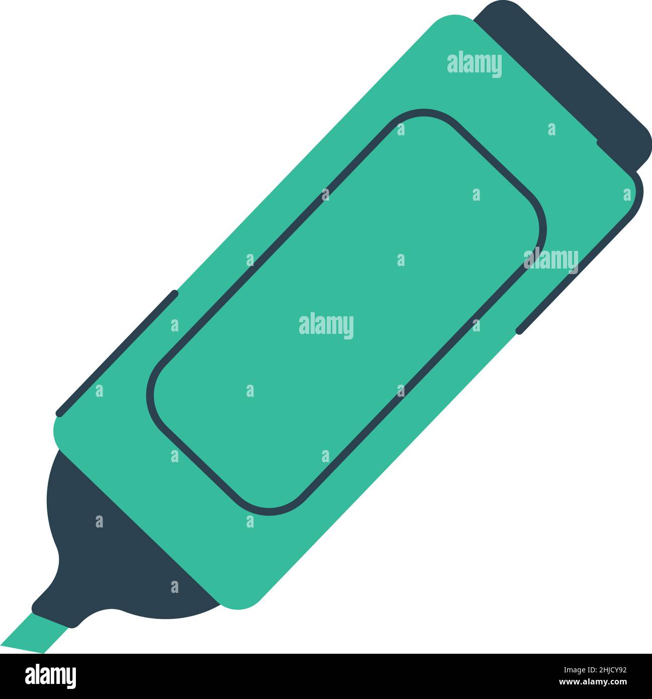 green highlighter pen on white background Stock Vector Image & Art - Alamy