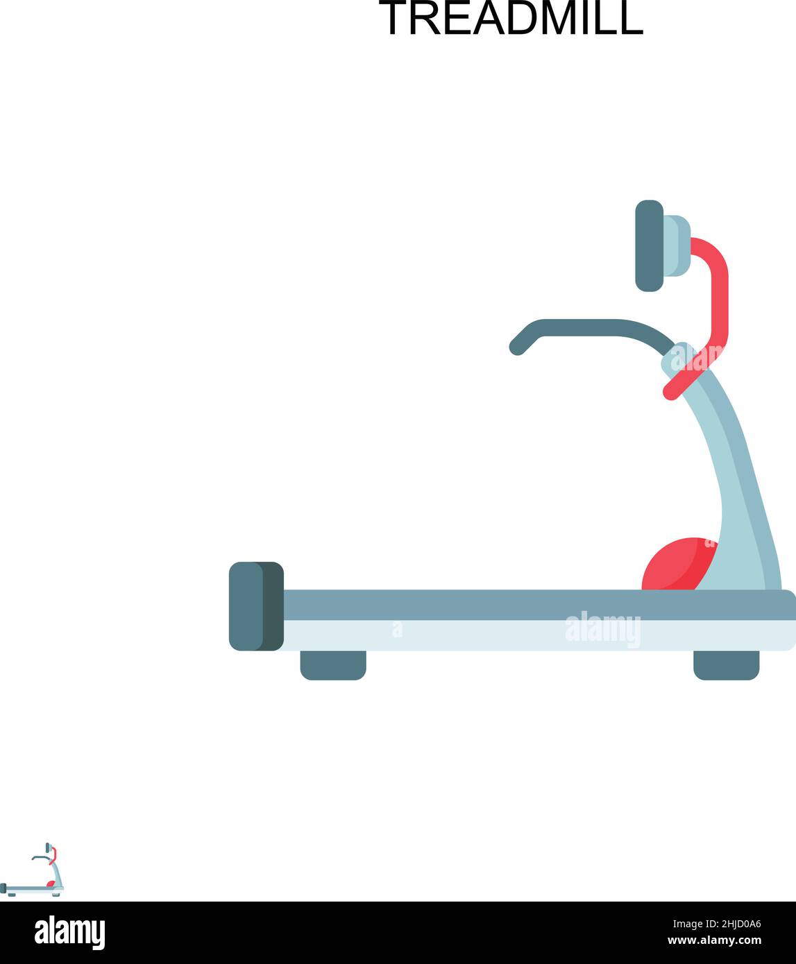 Treadmill Simple vector icon. Illustration symbol design template for ...
