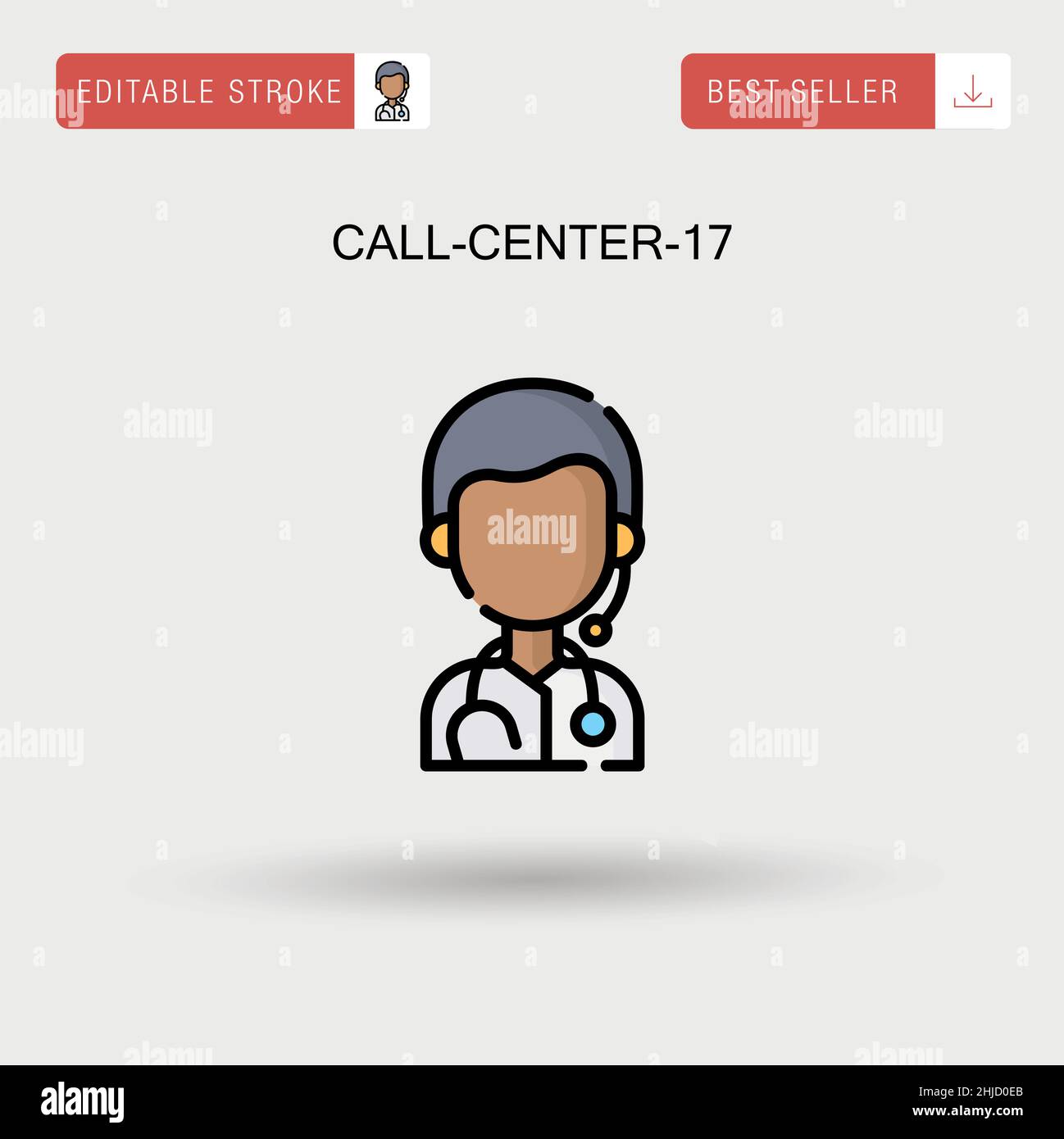 Call-center-17 Simple vector icon. Stock Vector