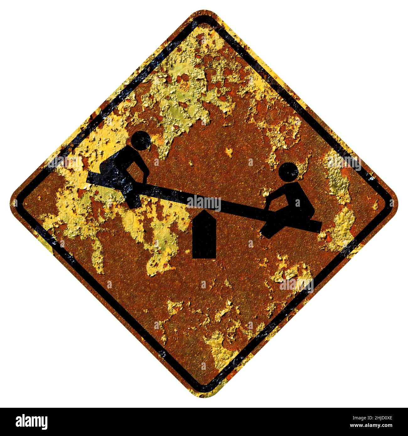 Street Sign Rust Old rusty American road sign - Playground Stock Photo - Alamy