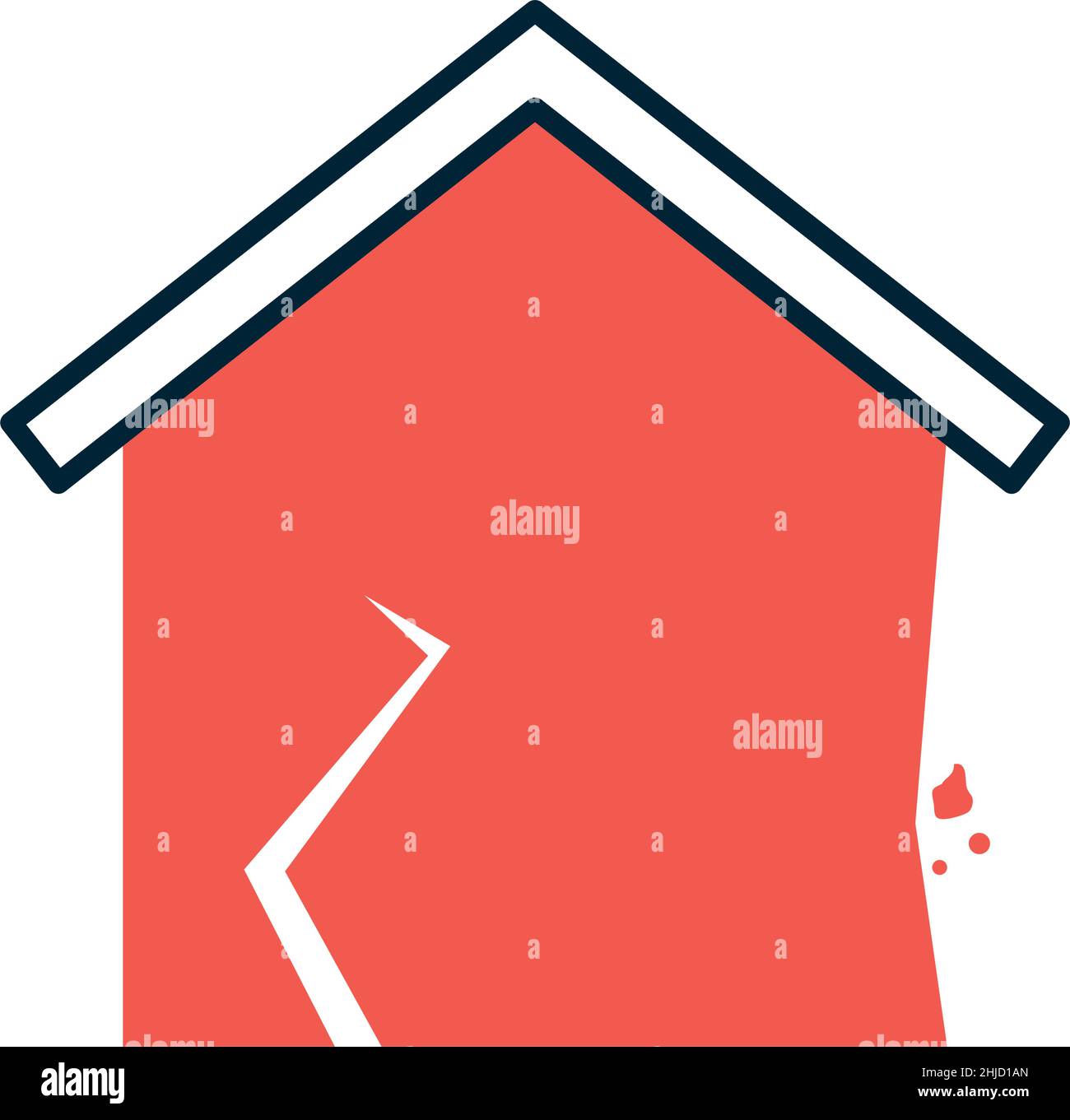Broken house for sale Stock Vector Images - Alamy