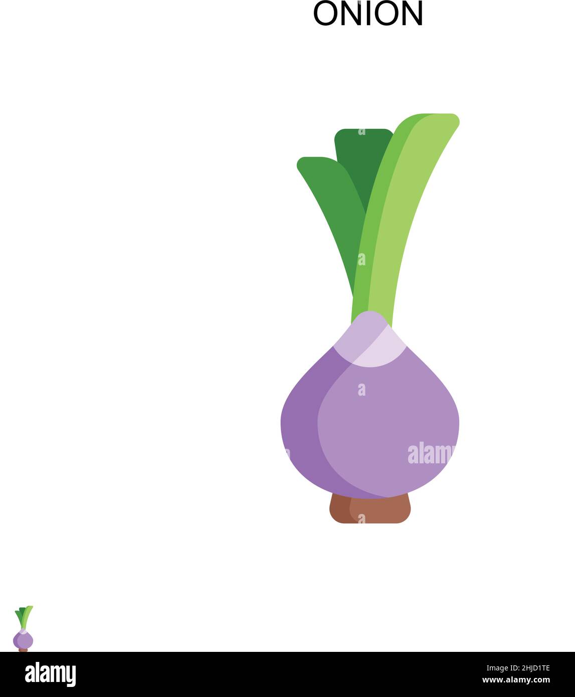 Onion Simple vector icon. Illustration symbol design template for web mobile UI element. Stock Vector