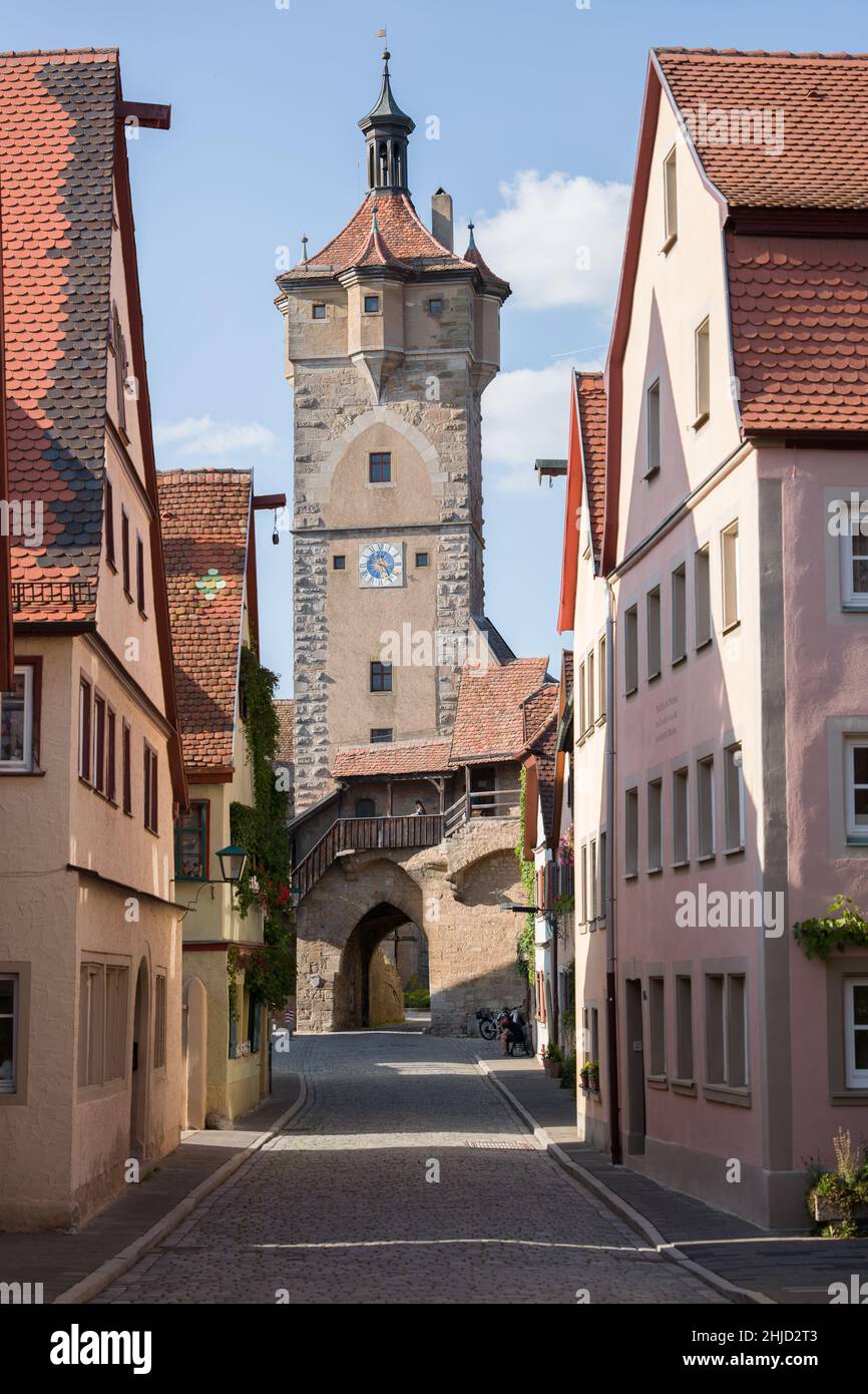 Weißer Turm in Rothenburg, White tower Stock Photo