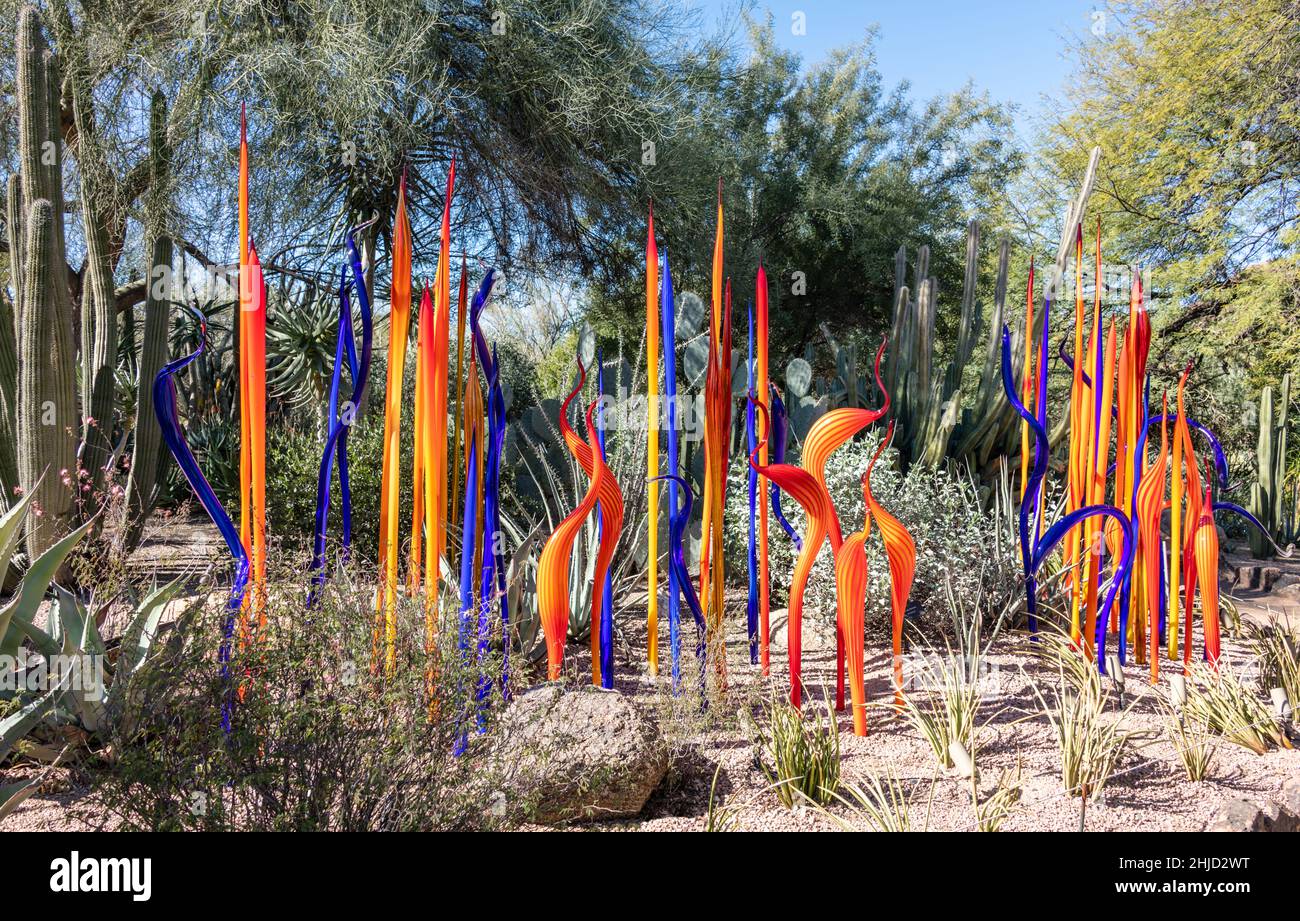 Chihuly In The Garden, Desert Fiori, 2021 Stock Photo