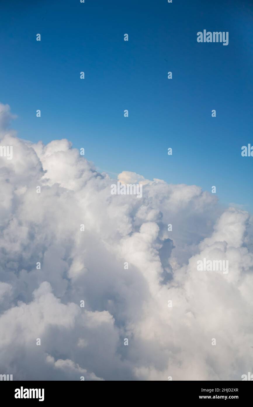 Viewa Inclouds Aerial view fluffy clouds sky hi-res stock photography and images - Alamy