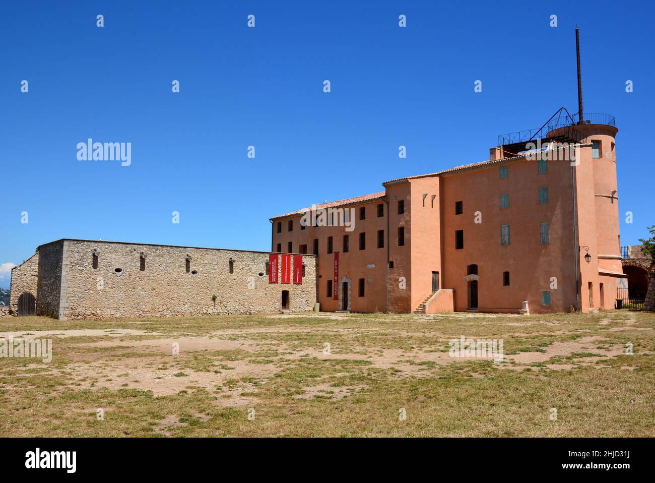 France, French Riviera, Lerins Islands, the sea museum in the Royal Fort shelters underwater archaeology and the cell of the man with the iron mask. Stock Photo