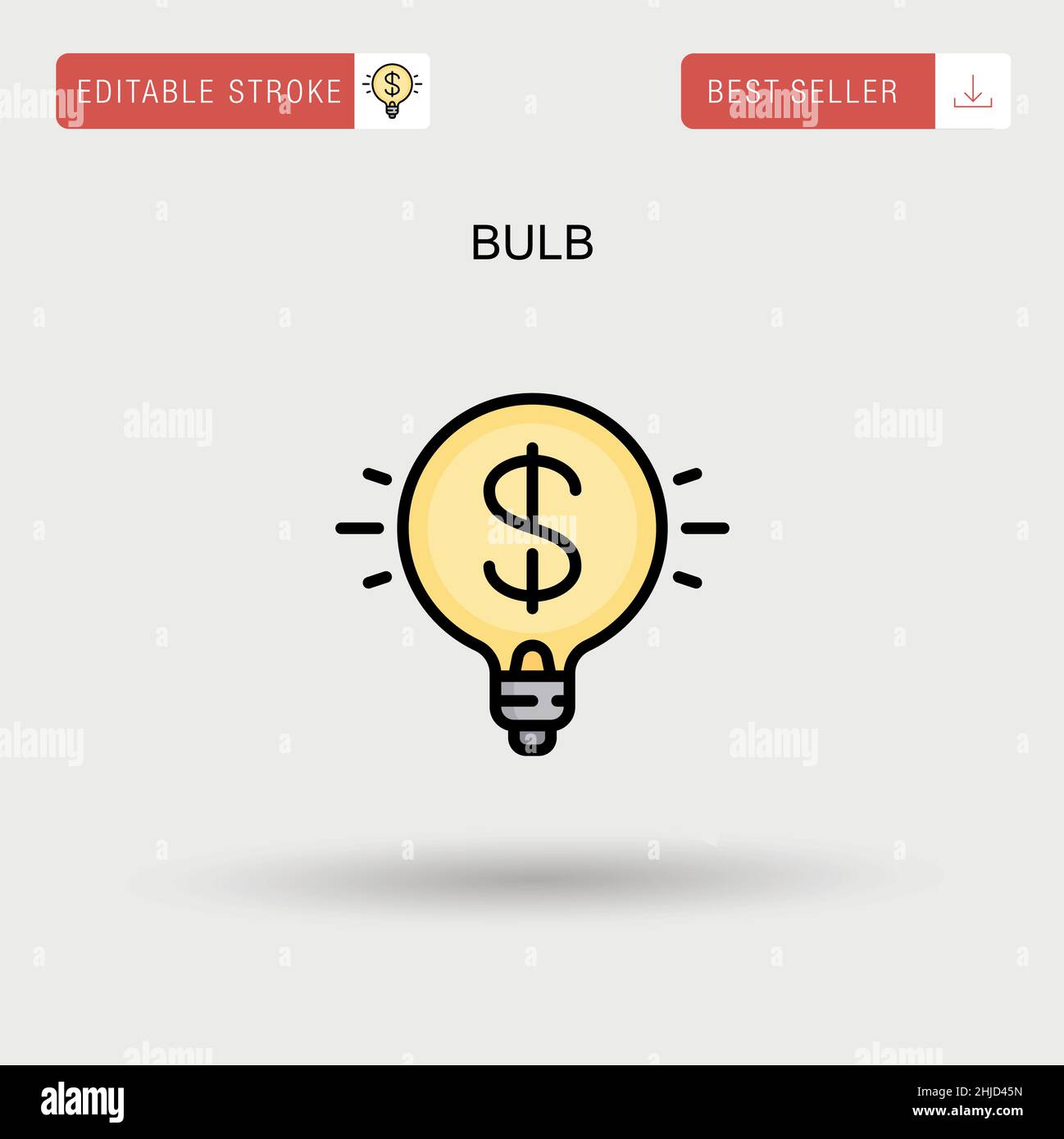 Bulb Simple vector icon Stock Vector Image & Art - Alamy