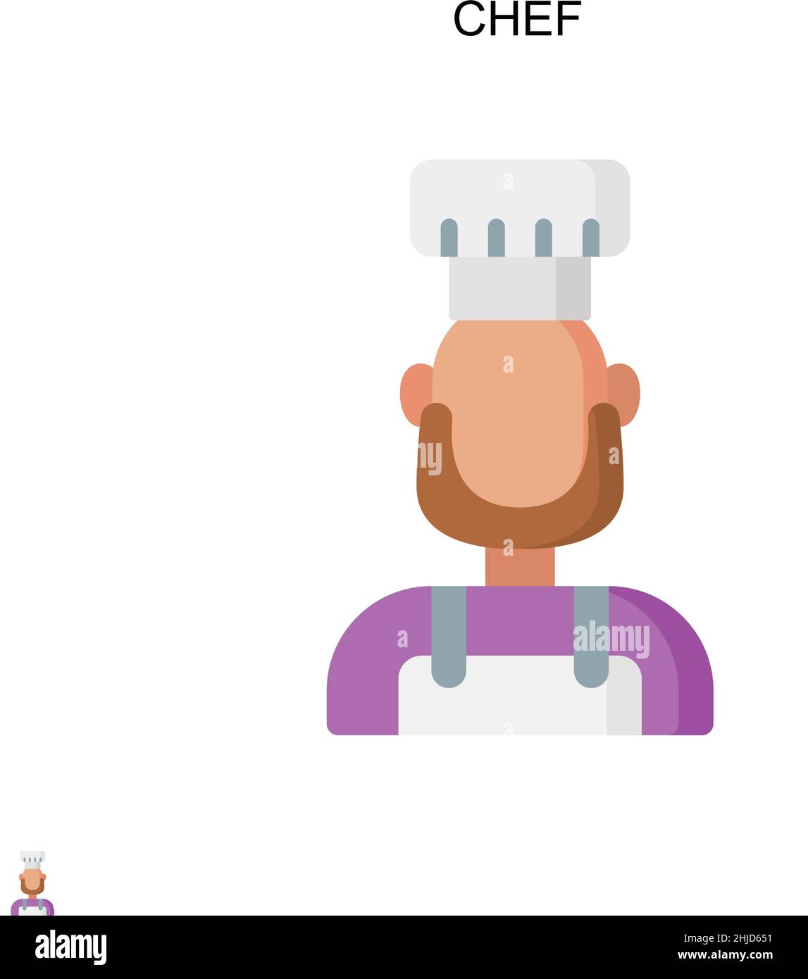 Chef Simple vector icon. Illustration symbol design template for web mobile UI element. Stock Vector