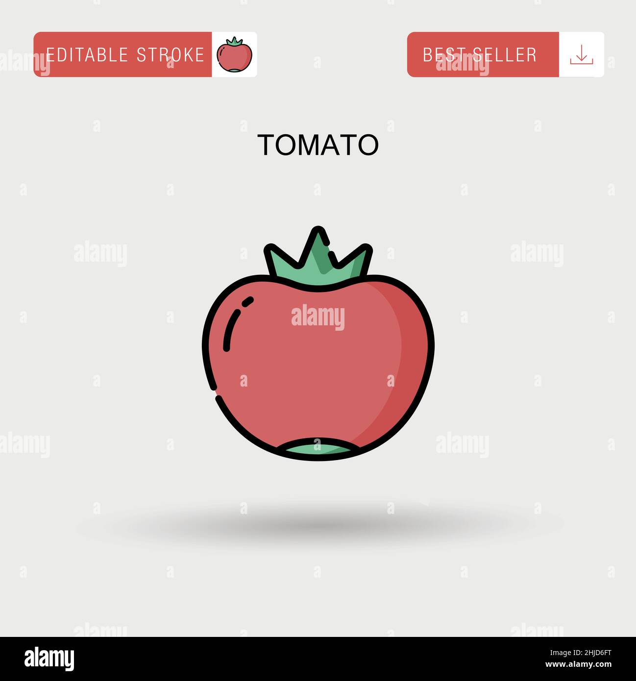Tomato Simple vector icon Stock Vector Image & Art - Alamy