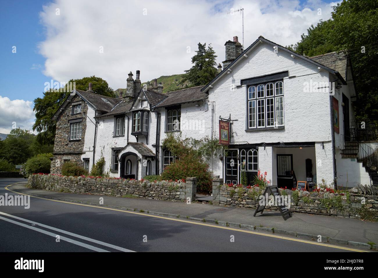 glen rothay hotel and badger bar rydal, lake district, cumbria, england, uk Stock Photo