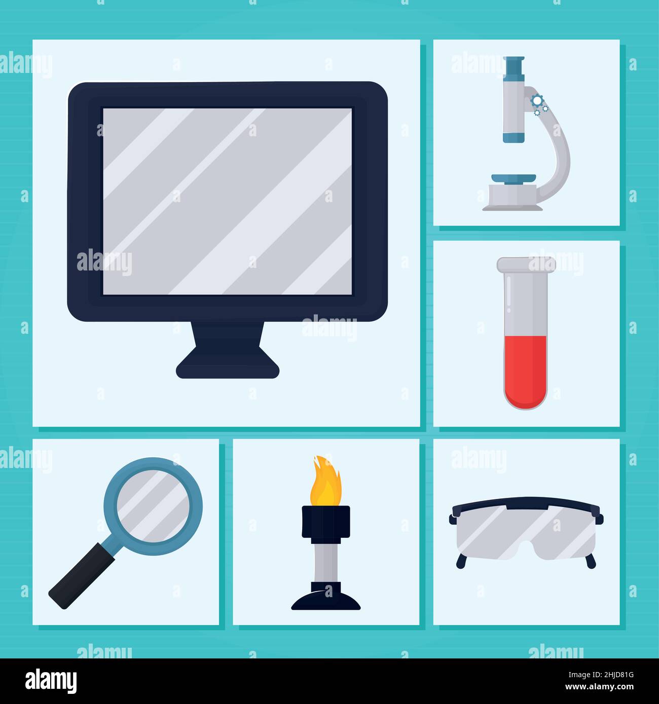 lab equipment icon set design Stock Vector Image & Art Alamy