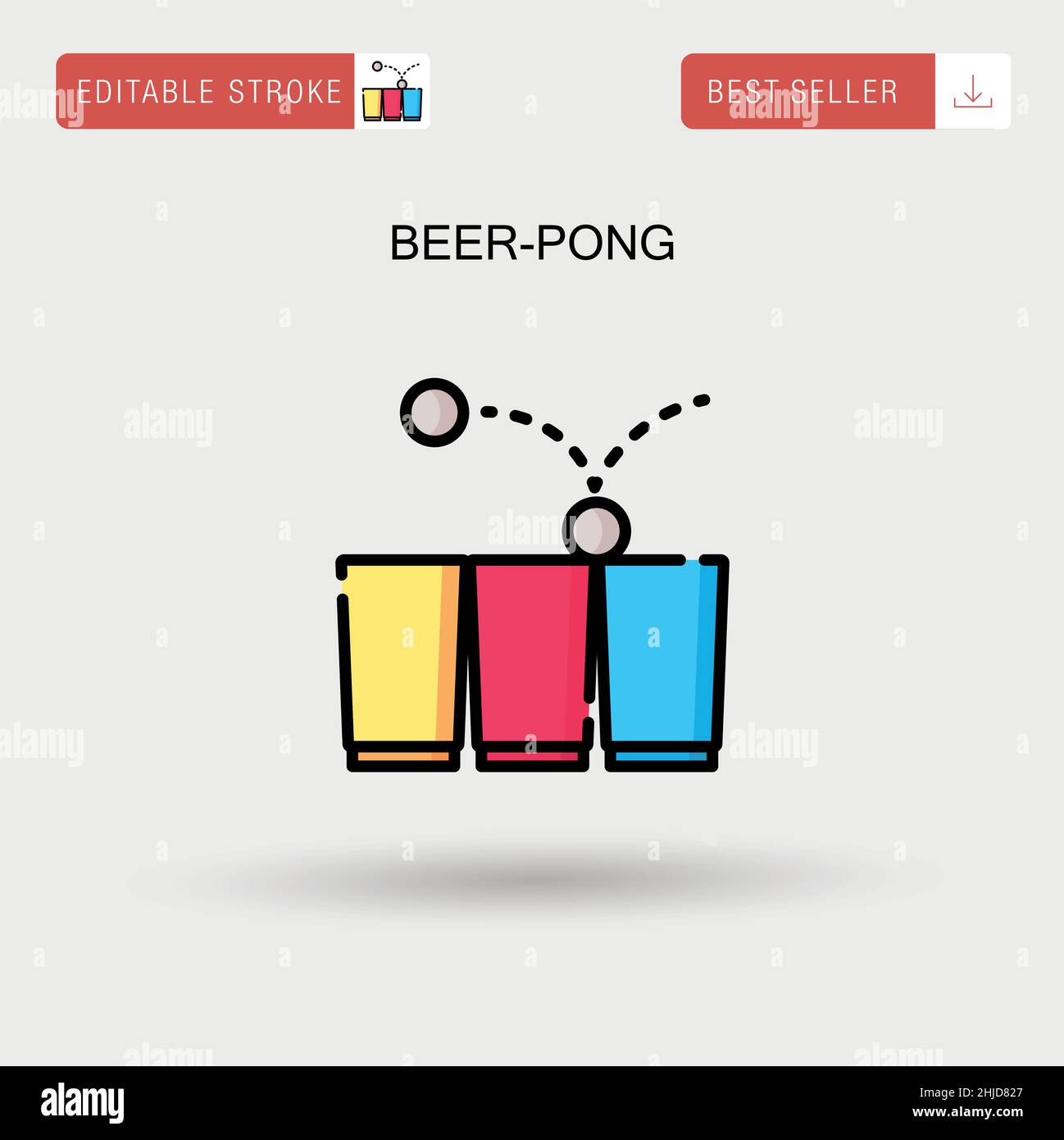 Beerpong Simple vector icon Stock Vector Image & Art Alamy