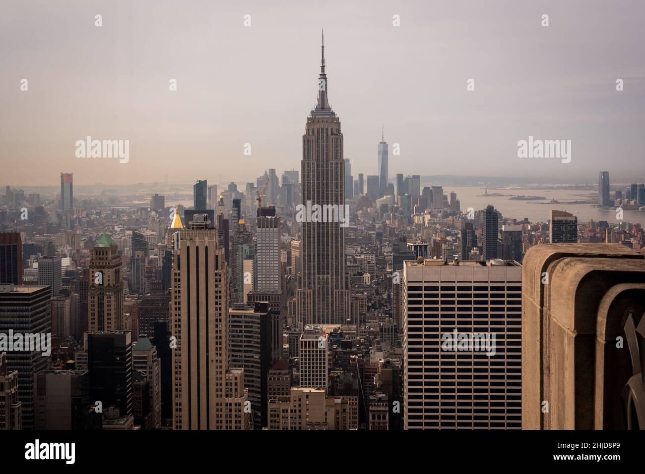 Landscape of New York with the Empire State Building, NYC Stock Photo