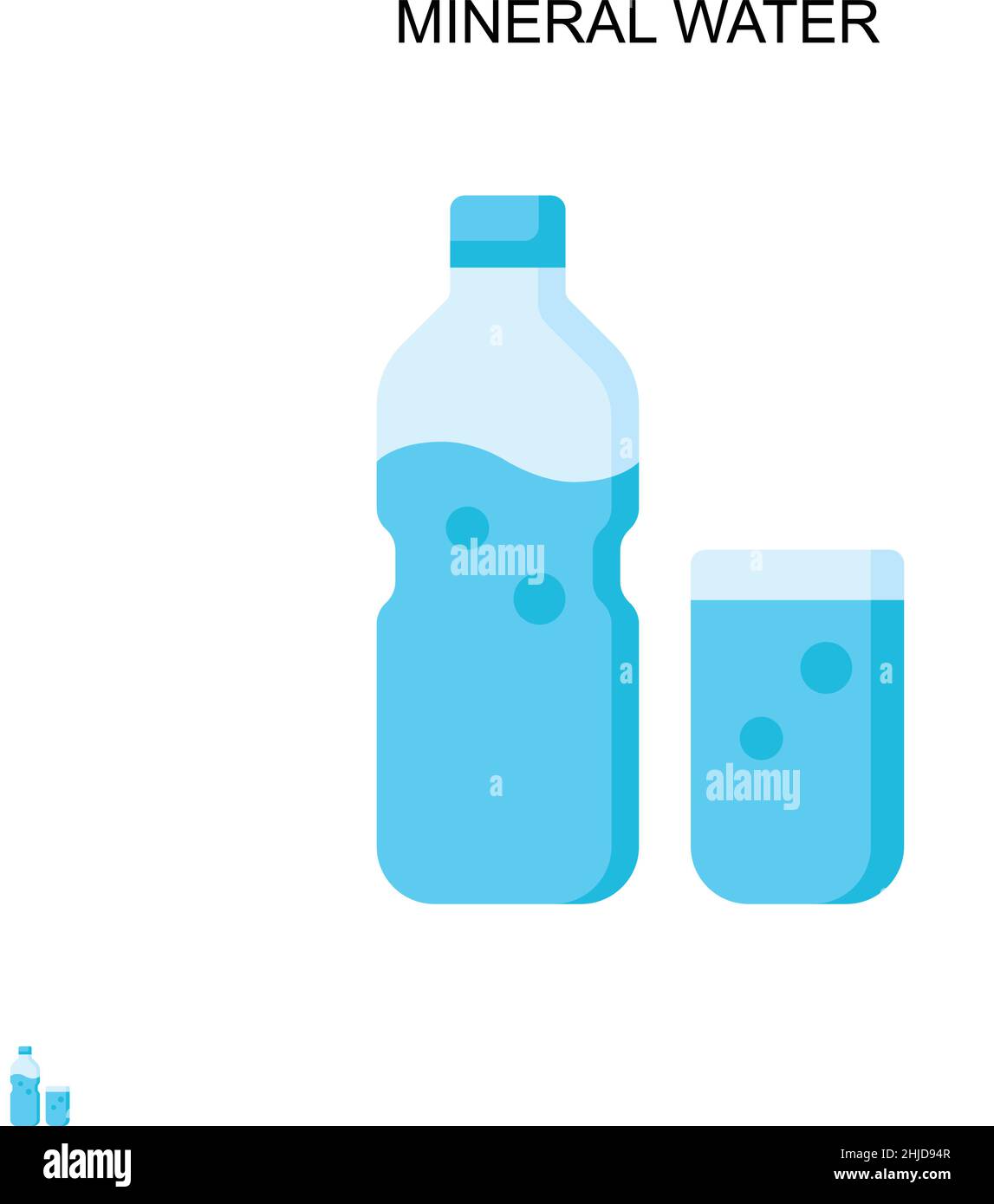 Mineral water Simple vector icon. Illustration symbol design template ...