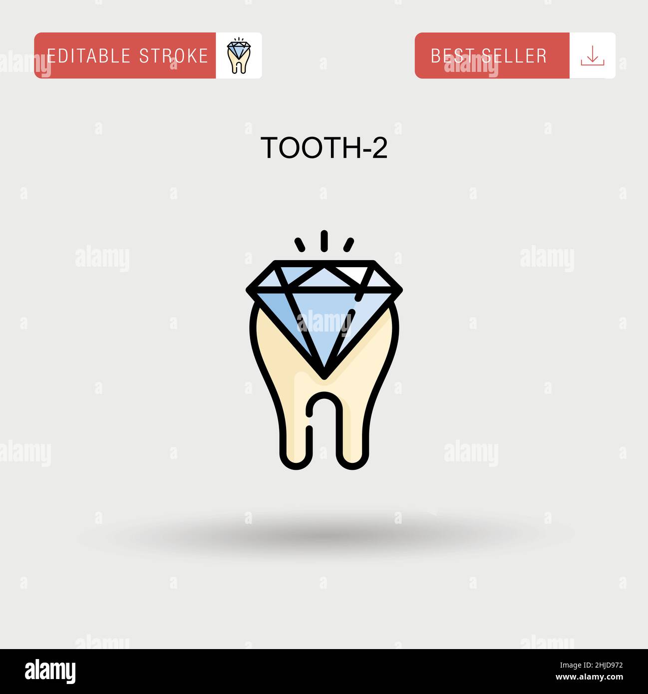 Tooth-2 Simple vector icon Stock Vector Image & Art - Alamy