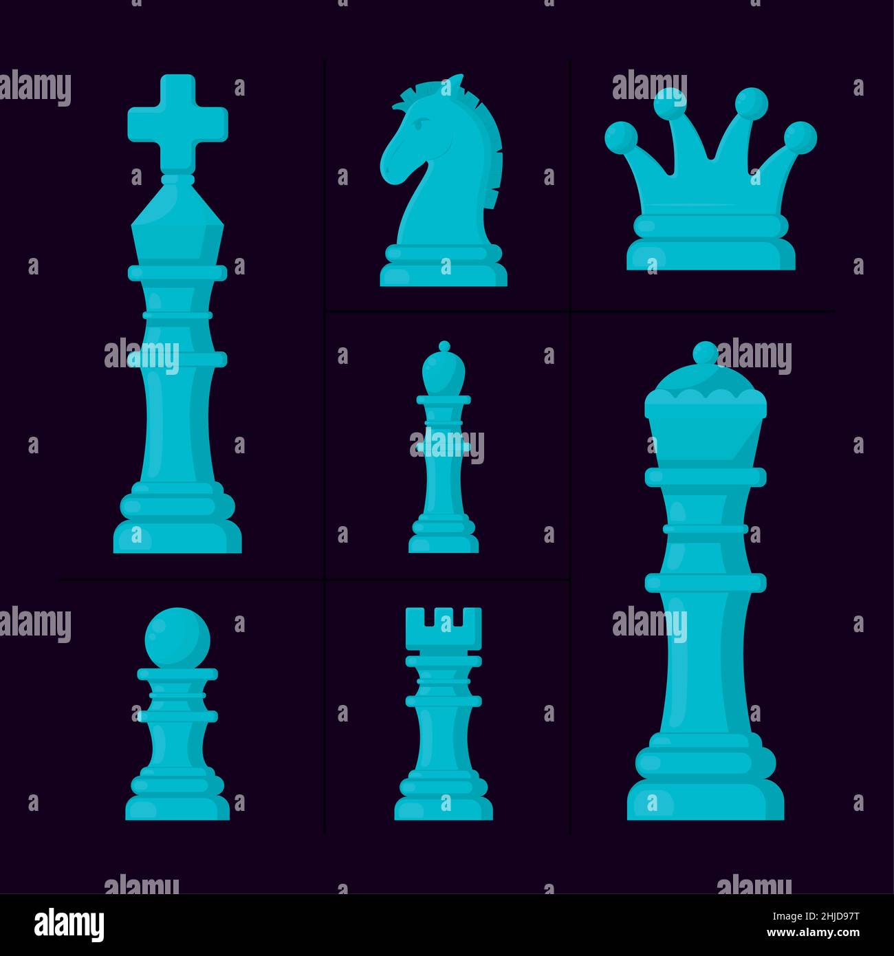 White Icons Chess Pieces Blue Background Stock Photo by ©Wirestock 467231890