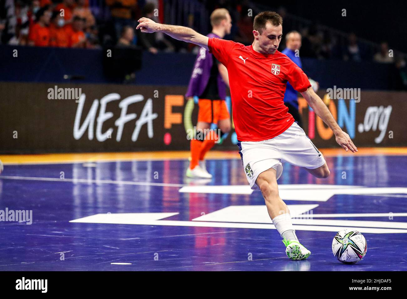 AMSTERDAM, NETHERLANDS - JANUARY 28: Denis Ramic of Serbia during the ...