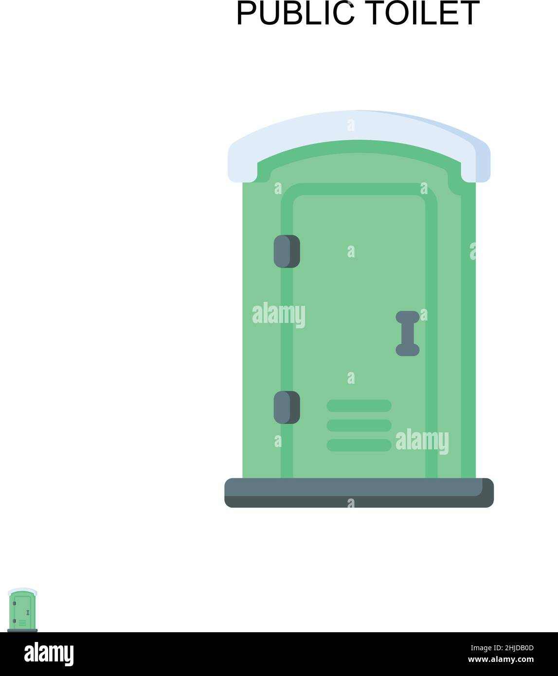 Public toilet Simple vector icon. Illustration symbol design template for web mobile UI element. Stock Vector
